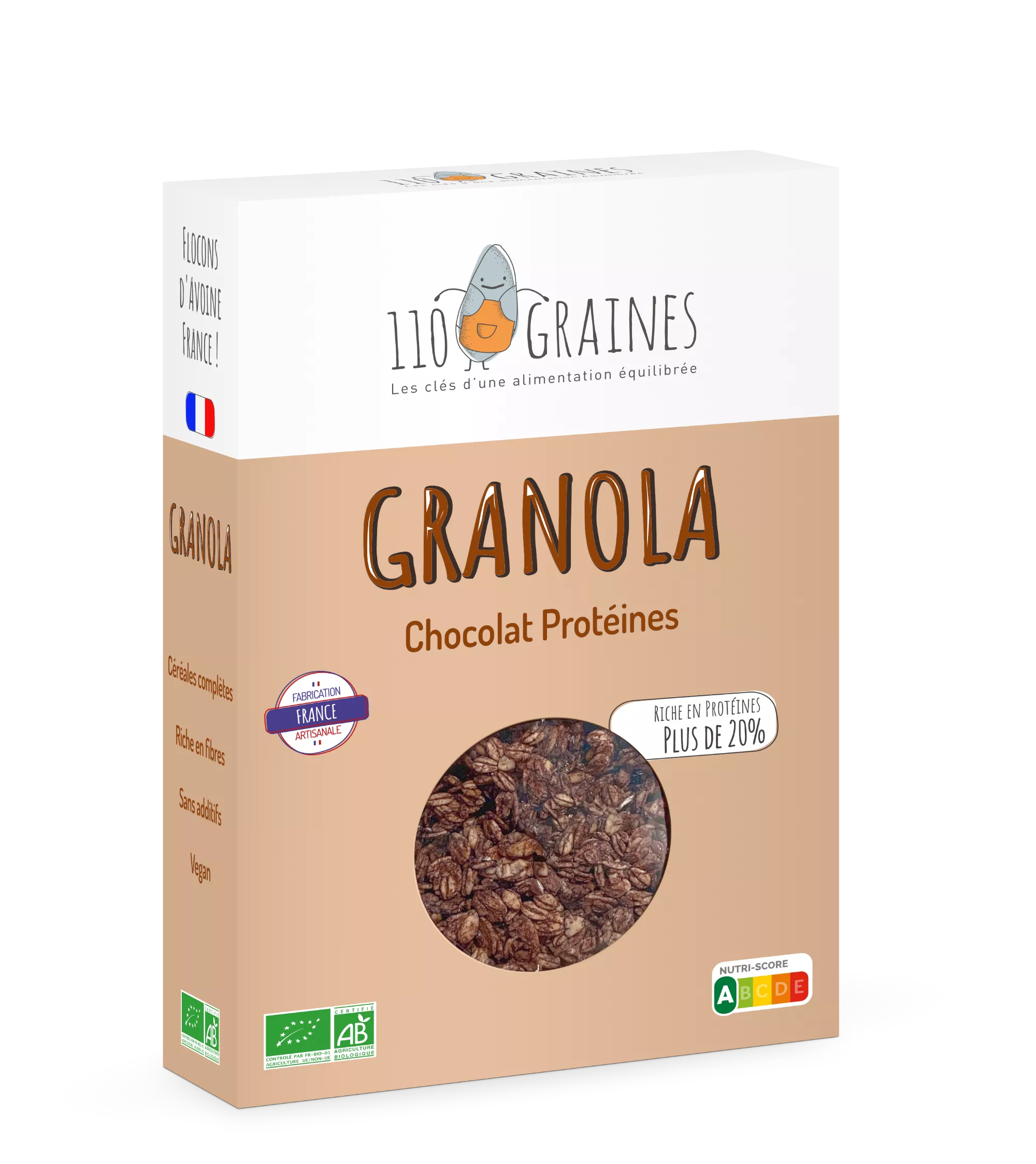 Granola chocolat protéines Bio